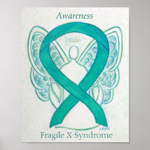 Fragile X Syndrome Awareness Ribbon Angel Print