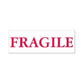"FRAGILE" zelfinktstempel in rode inkt Zelfinktende Stempel (Design)