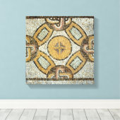 Fragment uit de vloer van de Roman Baths Canvas Afdruk (Insitu (Houten vloer))