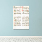 Fragment uit een Cathar-manuscript Canvas Afdruk (Insitu (Houten vloer))