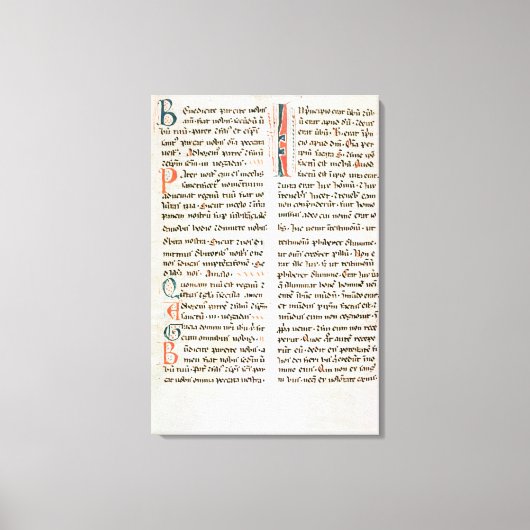 Fragment uit een Cathar-manuscript Canvas Afdruk (Voorkant)