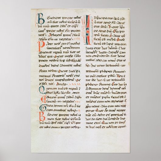 Fragment uit een Cathar-manuscript Poster (Voorkant)