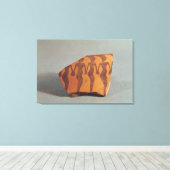 Fragment van aardewerk canvas afdruk (Insitu (Houten vloer))