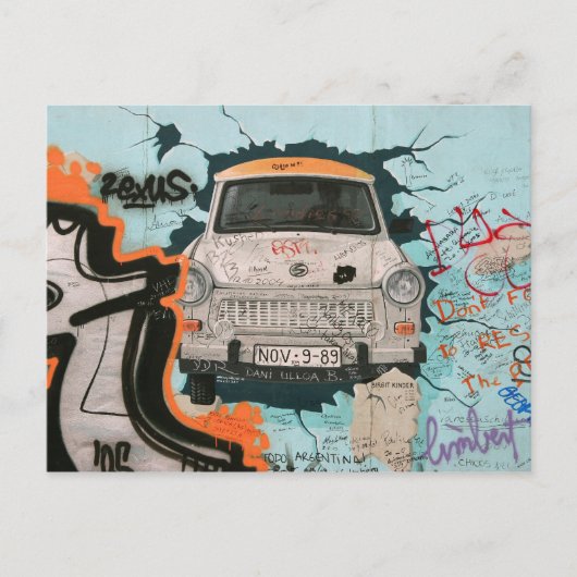Fragment van de Berlijnse muur Briefkaart (Voorkant)