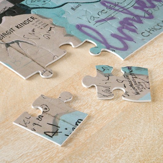 Fragment van de Berlijnse muur Legpuzzel (Zijkant)