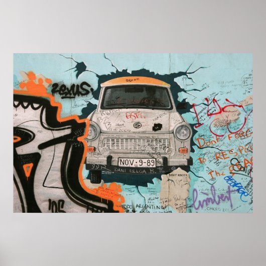Fragment van de Berlijnse muur Poster (Voorkant)