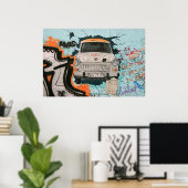 Fragment van de Berlijnse muur Poster (Thuiskantoor)