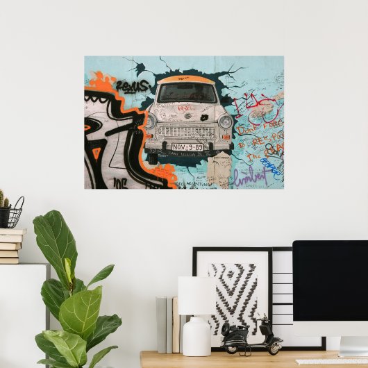 Fragment van de Berlijnse muur Poster (Thuiskantoor)