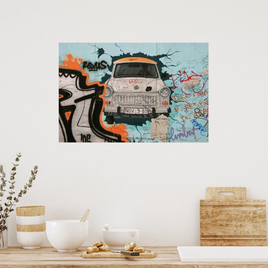 Fragment van de Berlijnse muur Poster (Keuken)