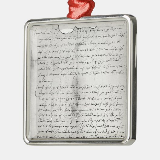 Fragment van de brief van Christopher Metalen Ornament (Links)