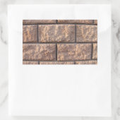 Fragment van de muur van de grote betonblokken rechthoekige sticker (Tas)