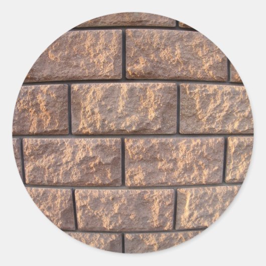 Fragment van de muur van de grote betonblokken ronde sticker (Voorkant)