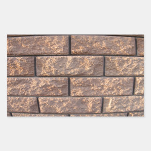 Fragment van de wand van de grote betonblokken rechthoekige sticker