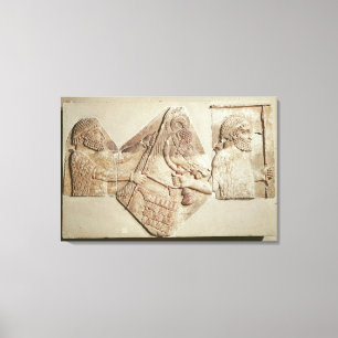 Fragment van een afbeelding van een mediaan bijriv canvas afdruk
