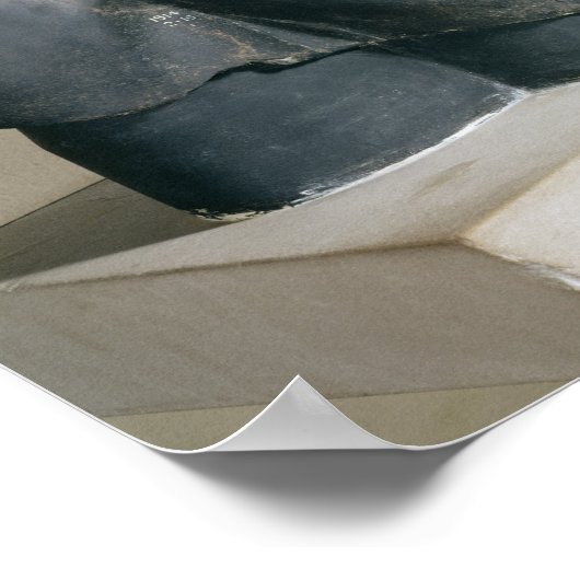 Fragment van een Egyptisch standbeeld van Ptolemy  Poster (Hoek)