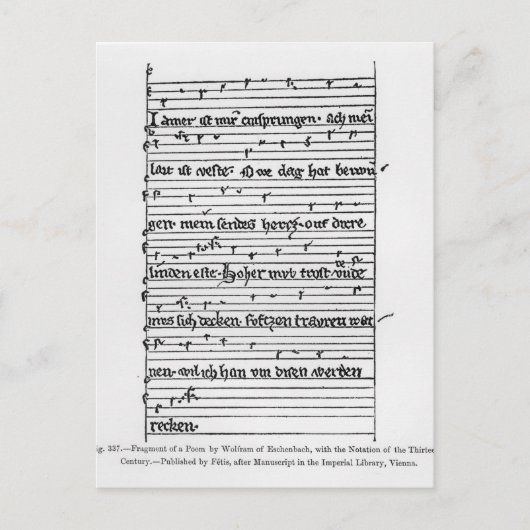 Fragment van een gedicht briefkaart (Voorkant)