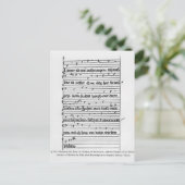 Fragment van een gedicht briefkaart (Staand voorkant)