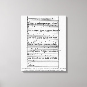 Fragment van een gedicht canvas afdruk