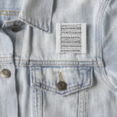 Fragment van een gedicht vierkante button 5,1 cm (In situ)