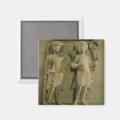 Fragment van een hulpplak waarin twee verkocht wor magneet (Voorkant / Achterkant)