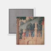 Fragment van een middeleeuws tapijt magneet (Voorkant / Achterkant)