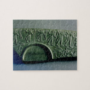 Fragment van een palet met een jachtscène uit A Legpuzzel