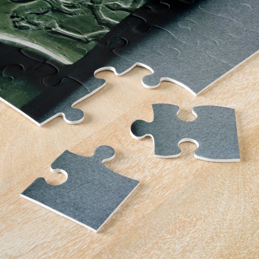 Fragment van een palet met een jachtscène uit A Legpuzzel (Zijkant)