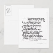 Fragment van het Divina Commedia van Dante Briefkaart (Voorkant / Achterkant)