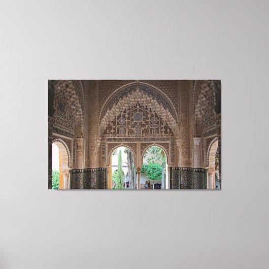 Fragment van het ontwerp van het Alhambra. Canvas Afdruk (Voorkant)