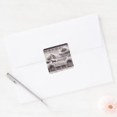 Fragment van het rode scherm vierkante sticker (Envelop)