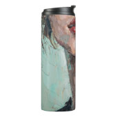 Fragment van kunstschilderij. Portret van een meis Thermosbeker (Gedraaid links)