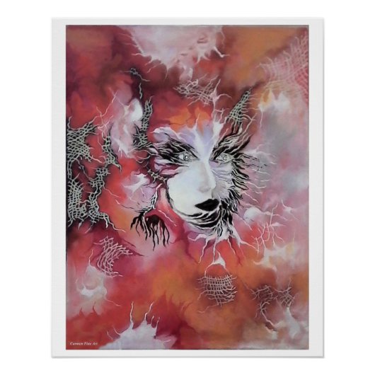 "Fragment van Maskengel", Glossy Poster (Voorkant)