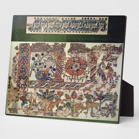 Fragment van textiel waarin Jonah en de walvis wor Fotoplaat (Zijkant)