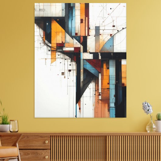 Fragmented City Canvas Afdruk (Insitu (Woonkamer))