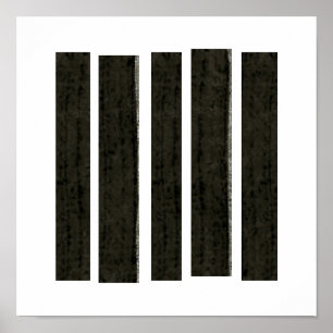 "Fragmented Despair" Modern abstract door Fran Bai Poster