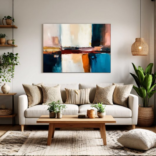 Fragmented Horizon Canvas Afdruk