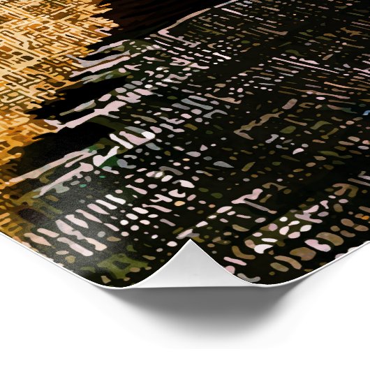 Fragmented Identity – Kleurrijke Abstracte Thread Perfect Poster (Hoek)