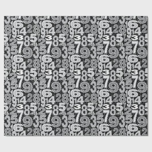 FRagmented Number Pattern Cadeaupapier (Vlak)