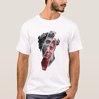 Fragmented Portrait Tee – Modern Abstract Aestheti T-shirt