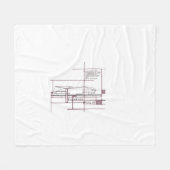 Fragmented Reality – Architectural Expression Fleece Deken (Voorkant (Horizontaal))