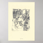 Fragmenten d'Arts 1 Surreal Drawing Archival Poste Poster (Voorkant)