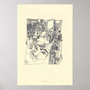 Fragmenten d'Arts 1 Surreal Drawing Archival Poste Poster