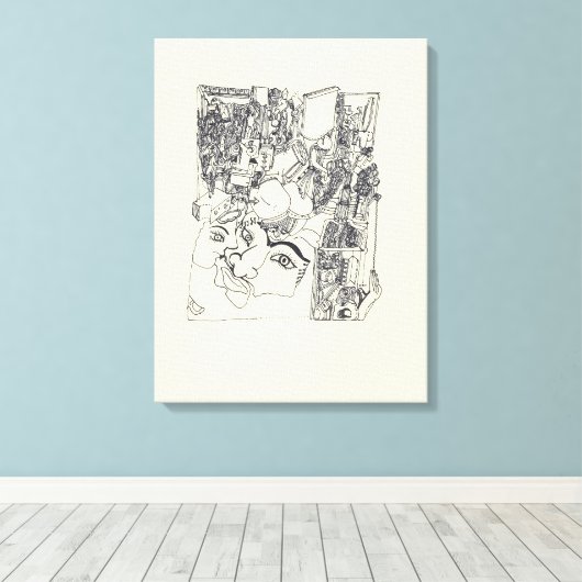 Fragmenten d'Arts 1 Surreal Drawing Canvas (Insitu (Houten vloer))