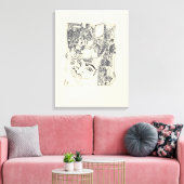 Fragmenten d'Arts 1 Surreal Drawing Canvas Afdruk (Insitu (Woonkamer))