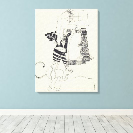 Fragmenten d'Arts 4 Surrealistisch tekencanvas Canvas Afdruk (Insitu (Houten vloer))