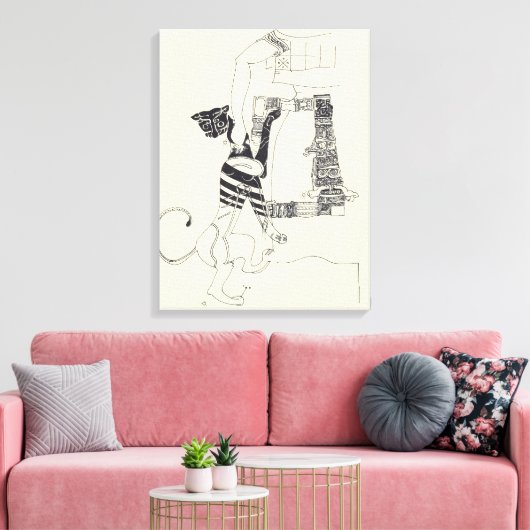 Fragmenten d'Arts 4 Surrealistisch tekencanvas Canvas Afdruk (Insitu (Woonkamer))