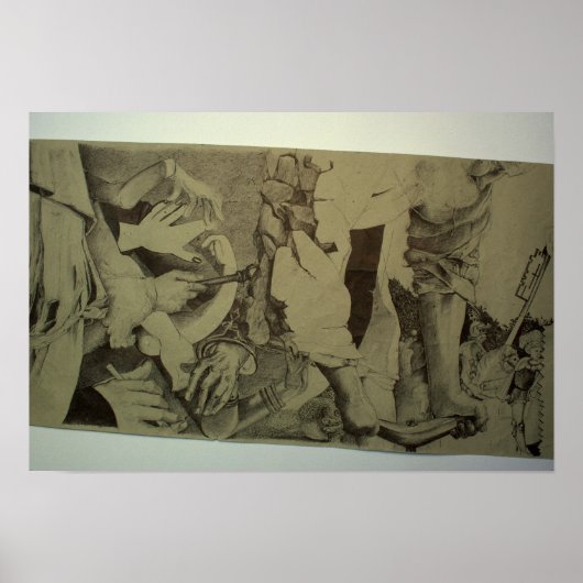 Fragmenten d'Arts Detail Roll van Pascale Baud Poster (Voorkant)