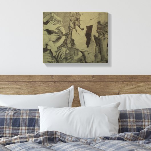 Fragmenten d'Arts Roll Detail van P Baud Canvas (Insitu (Slaapkamer))