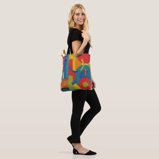 Fragmenten van de mind tote bag (Op model)