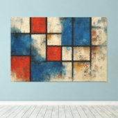 Fragmenten van de stad - Modern Geometrisch Abstra Canvas Afdruk (Insitu (Houten vloer))